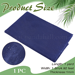 1ヤードの綿生地  ワックス付き  キャンバスバッグアクセサリー  ダークブルー  1500x1mm&nbsp;DIY-WH0308-724D
