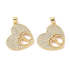Brass Micro Pave Cubic Zirconia Pendants&nbsp;ZIRC-I063-26G