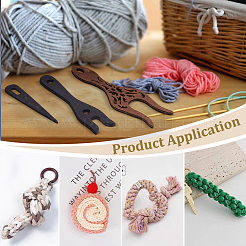 2Pcs 2 Styles Wooden Knitting Loom Plexer&nbsp;DIY-BC0015-94