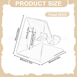 アクリル製携帯電話ホルダー3個  透明  80x90mm&nbsp;AJEW-FG0007-97