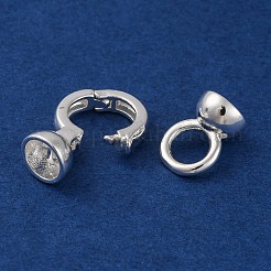 真鍮製折りたたみ式クラスプ  銀  23mm&nbsp;KK-C076-05S