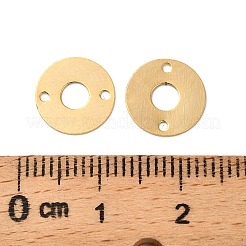 真鍮製コネクタチャーム  カドミウムフリー＆鉛フリー  24KGP本金メッキ  ドーナツ  10x0.2mm  穴：1mm&nbsp;KK-F907-02C-G