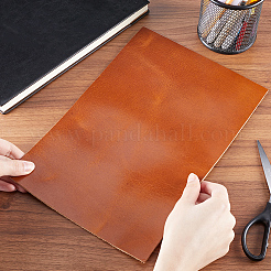 レザー生地  DIY 手作り衣類ラベル用の革シート  ハンドバッグ  シエナ  30x20x0.2cm&nbsp;DIY-WH0002-79C-02