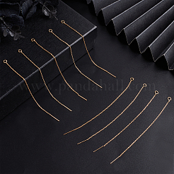 10 個の真鍮のスタッドのイヤリングパーツ  アメリカンピアス  カン付き  18KGP本金メッキ  105x0.7mm  穴：3mm  ピン：0.8mm&nbsp;KK-BBC0002-60