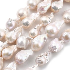 Natural Nucleated Pearl Beads Strands&nbsp;PEAR-B004-15J-05A