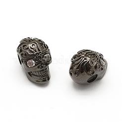 Brass Micro Pave Grade AAA Cubic Zirconia Beads&nbsp;ZIRC-G100-31-NR