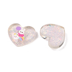 Printed Translucent Epoxy Resin Cabochons&nbsp;RESI-XCP0002-63B
