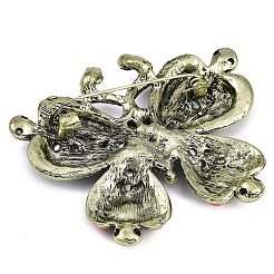 Zinc Alloy Colorful Rhinestone Brooch&nbsp;JEWB-U011-04AG-02