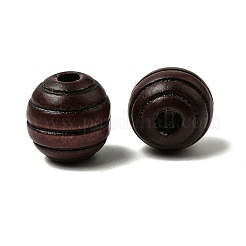 木材ヨーロッパのビーズ  大穴ビーズ  染め  ラウンド  ココナッツブラウン  18x17.5mm  穴：5.5mm&nbsp;WOOD-A026-04