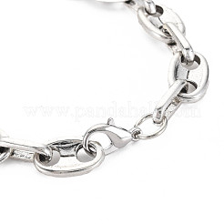 Alloy Coffee Bean Chain Bracelet for Men Women&nbsp;BJEW-N015-012