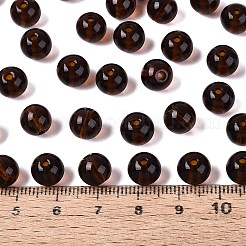 FGB透明ガラスシードビーズ  ラウンド  丸い穴  ココナッツブラウン  8~8.5mm  穴：1.4~1.6mm  約690個/ポンド&nbsp;SEED-N013-01C-17