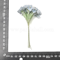 布、紙、鉄で作るミニ造花ブーケ（DIYクラフト用）  フラワーアレンジメント  空色  55~67x35~40mm&nbsp;FB-CBA59DF-02E