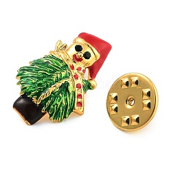 Christmas Theme Alloy Enamel Brooches&nbsp;JEWB-S022-05A-G