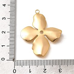 真鍮チャーム  花のチャーム  18KGP本金メッキ  35x28x2.5mm  穴：1.8mm&nbsp;KK-K294-28G