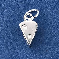 スターリングシルバーのチーズチャーム925個  丸カン付き  銀  11x6x4.5mm  穴：3.5mm&nbsp;STER-D306-06S