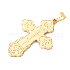 Russian Orthodox Cross 304 Stainless Steel Pendants&nbsp;STAS-D202-01G