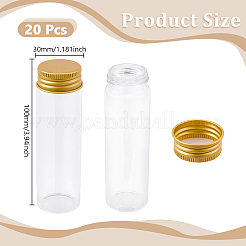 20Pcs Clear Glass Bottles Bead Containers&nbsp;CON-AR0001-16D