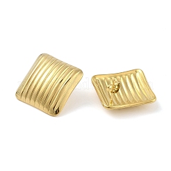 Stripe Theme Ion Plating(IP) 304 Stainless Steel Stud Earrings for Women&nbsp;EJEW-B050-18G-01