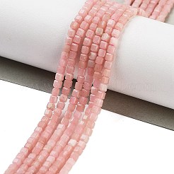 ナチュラルピンクオパールビーズ  グレードA  多面カット  キューブ  1.5~2.5x1.5~2.5x1.5~2mm  穴：0.4mm  約183~186個/連  15.35~15.55''（39~39.5センチメートル）&nbsp;G-H042-B37-01