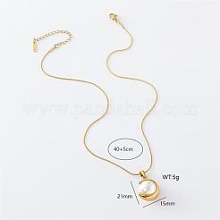 3Pcs Elegant Stainless Steel Pave Imitation White Pearl Round Pendant Necklaces for Women&nbsp;CF2147