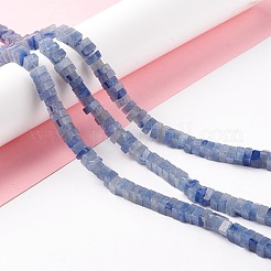染色・加熱された天然ブルーアベンチュリンビーズ連売り  キューブ  6x6x1.5~3mm  穴：1.4mm  約112~114個/連  14.96~15.16インチ（38~38.5cm）&nbsp;G-K326-03B