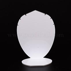 アクリルネックレスディスプレイスタンド  ホワイト  15.5x10.2x5.5cm&nbsp;NDIS-N009-02C