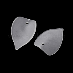 つや消しアクリルパーツ  葉のチャーム  ホワイト  20x14x1mm  穴：1.4mm  約1724個/500g&nbsp;AC-CBA1E6C-02