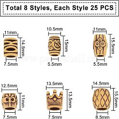 プラスチックビーズ  模造の木  大穴ビーズ  コラム  バリーウッド  15.5x14.5mm  穴：8.5mm  200個/箱&nbsp;KY-NB0001-24