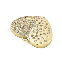 Brass Micro Pave Cubic Zirconia Pendant&nbsp;KK-L228-27G