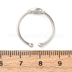 Brass Enamel Adjustable Open Cuff Rings for Women&nbsp;LS-RJEW-U058-04P