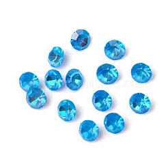 K9ガラスラインストーンカボション  モカ蛍光スタイル  後ろ向き  多面カット  ダイヤモンド  ミックスカラー  2x1.5mm&nbsp;RGLA-L024-K02-MI