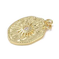 Brass Micro Pave Cubic Zirconia Pendants&nbsp;KK-E110-09G