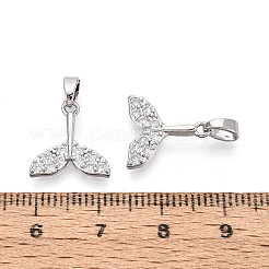 Brass Micro Pave Clear Cubic Zirconia Charms&nbsp;KK-N259-10P