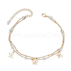 304 Stainless Steel Link Chain Anklets&nbsp;AJEW-AN00705-02