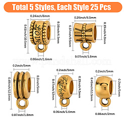 125Pcs 5 Styles Alloy Tube Bails&nbsp;FIND-PA0001-05