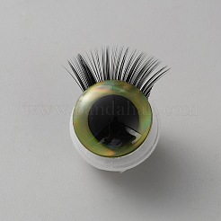 樹脂人形の工芸品の目  おもちゃの DIY アクセサリー用  シャンパンイエロー  20x24.5mm&nbsp;DIY-WH0698-010J