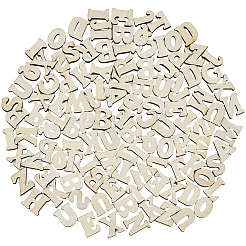 未完成の木製ブロック200個  教育学習玩具  文字L  14.5~15x7.5~19.5x3~3.5mm&nbsp;WOOD-SP0001-81