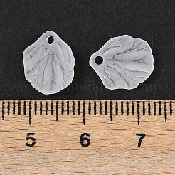 透明なアクリルパーツ  艶消し  葉のチャーム  透明  12x10x3mm  穴：1.4mm&nbsp;X-MACR-L008-01