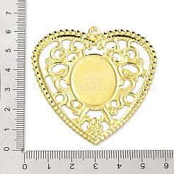 ラックメッキ鉄中空ビッグペンダントカボションセッティング  ハート  ゴールドカラー  トレイ：19x25mm  59.5x56x1mm  穴：2.2mm&nbsp;IFIN-Q134-03G