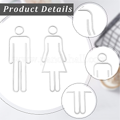 Acrylic Adhesive Backed Men's and Women's Restroom Signs&nbsp;AJEW-WH20054-401A