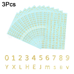 真鍮粘着式絵ステッカー3枚  電話ケースの装飾用の金属デカール  言葉  文字L  50x75x0.1mm  ステッカー：3~5.5x0.8~5mm&nbsp;DIY-SF0008-10