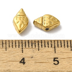 304ステンレススチールビーズ  巻き貝  ゴールドカラー  8x5x3mm  穴：0.9mm&nbsp;STAS-I305-180G