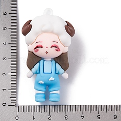 The 12 Chinese Zodiac Girl Doll PVC Plastic Pendants&nbsp;LS-KY-S172-16H