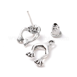Alloy Frog Front Back Stud Earrings for Men Women&nbsp;EJEW-H088-01AS