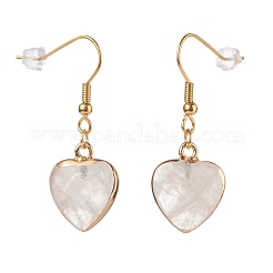 Mixed Natural Gemstone Heart Dangle Earrings&nbsp;EJEW-JE04535