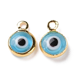 Handmade Evil Eye Lampwork Charms&nbsp;KK-F764-13G-07