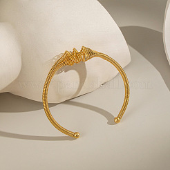 304 Stainless Steel Spiral Open Cuff Bangles for Women&nbsp;MC0249