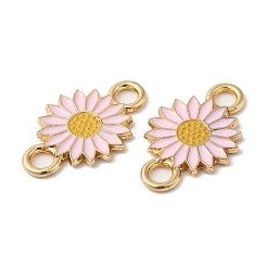 合金エナメルリンクコネクタ  コネクタチャーム  花  ミックスカラー  21x13x1.5mm  穴：2.5mm&nbsp;PALLOY-M212-02G