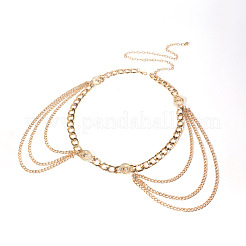 Alloy Coin Multi-Layered Tassel Waist Belly Chains for Women&nbsp;FS-WG6A682-01