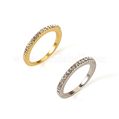 2Pcs 2 Colors Alloy with Crystal Rhinestone Finger Rings&nbsp;RJEW-TADJ0001-01D